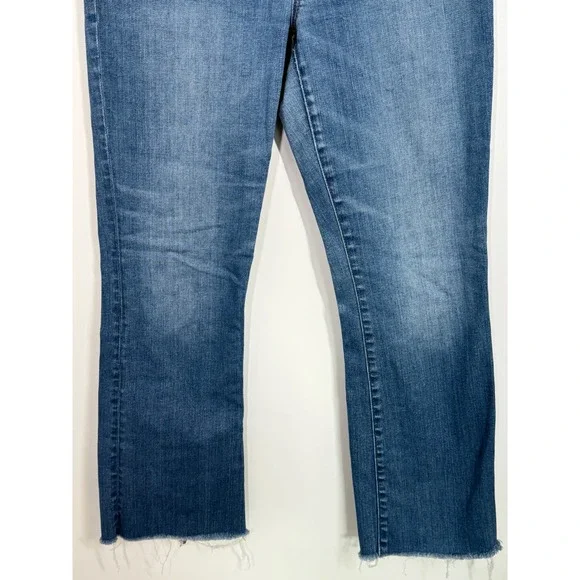 Madewell Cali Demi Boot Crop Jeans Womens Size 28 Medium Wash Frayed Hem - Picture 4 of 11